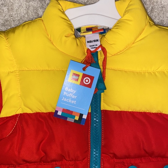 NB Baby Color Block Puffer Jacket - LEGO® Collection x Target Yellow/Red/Blue - Picture 6 of 9